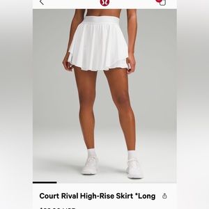 Lululemon Court rival skirt